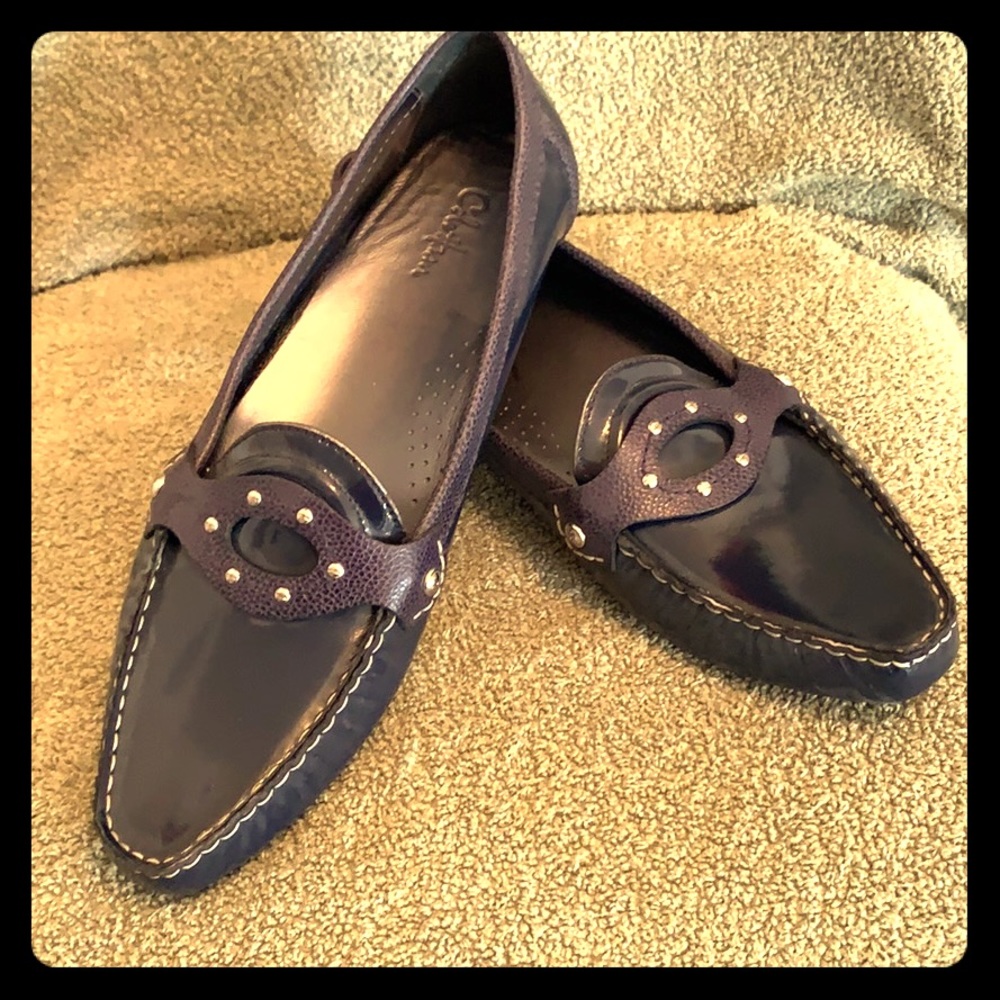 Cole Haan navy patent driving shoes. Size 11, New!
